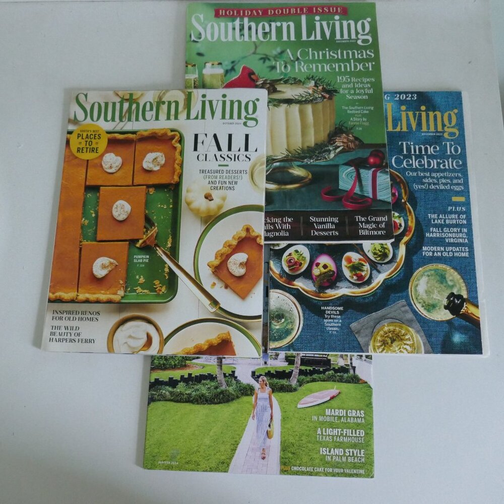 4 issues Southern Living magazine